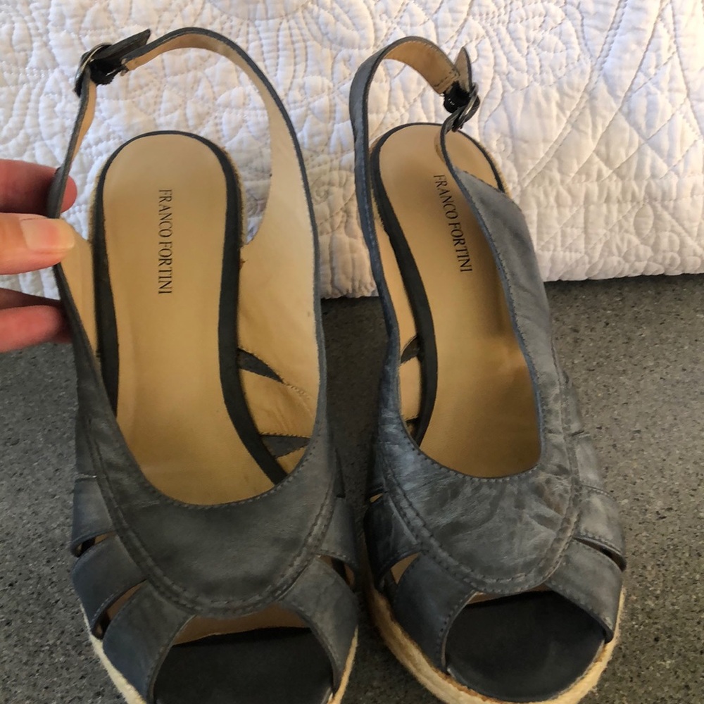 Franco Fortino blue wedge size 10
